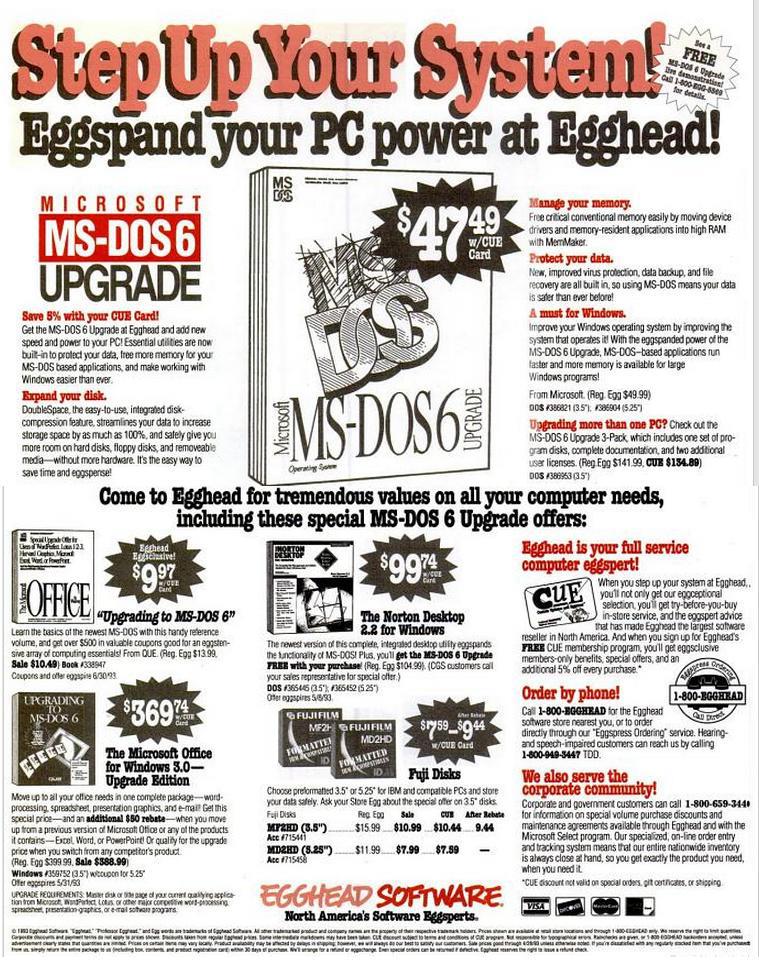 Before GameStop, or Geek Squad, or GameFly, there was Egghead Software. Remember the good old days when a Microsoft Office upgrade cost $360? Me neither.